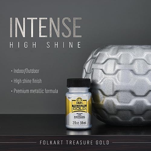 FolkArt Best of Silvers Acrylic Craft Paint Set Featuring 5 Premium Silver Paint Formulas, 96423 - color: Best of Silvers