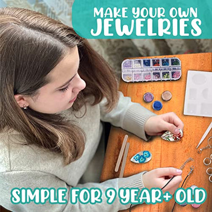 Goody King Resin Jewelry Making Starter Kit - Resin Kits for Beginners with Molds and Resin Jewelry Making Supplies - Silicone Casting Mold, Tools Set Clear Epoxy for DIY Jewelry