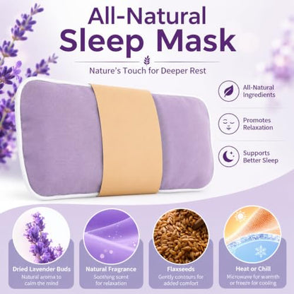 Lavender Weighted Eye Pillow with Washable Linen Cover