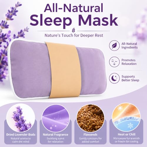 Lavender Weighted Eye Pillow with Washable Linen Cover
