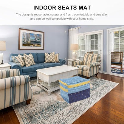 STOBAZA Floor Mat Pillow Seat Cover Cotton Pad Outdoor Chair Seat Tatami Cover Office Chair - color: Sky-blue