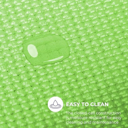 Voyage 5mm Studio Yoga Mats, 10 Pack, 72x24in | Extra Long, Anti-Tear Exercise Mats for Workout, Stretching, Fitness - Non Slip Gym Mats for Home, Schools and Studios - color: Green