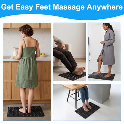 Foot Massage Mat Reflexology Walk Stone Road for Acupressure, 19.6X 12.2 inch Foot Massage Acupoint Mat, Pressure Point Pad for Relieve Foot Pain, Fasciitis