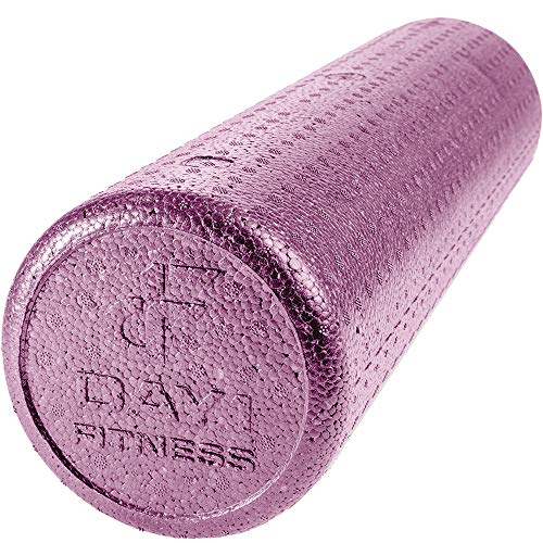 High-Density Foam Roller - color: Solid Purple, size: 24"