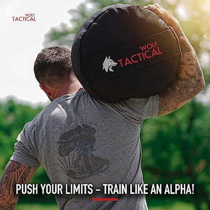 WOLF TACTICAL Sandbag Workout Bag Sand Bags for Weight Training Workout Sandbag Fitness Sand Bag - color: 150 LB (Red)