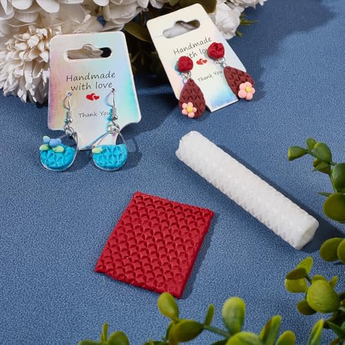 DELORIGIN Clay Texture Roller, Polymer Clay Roller Star Shaped Texture Roller 3" Texture Model Clay Roller Polymer Clay Accessories for Making Earrings Jewelry Necklaces Bracelets DIY Craft - color: Star