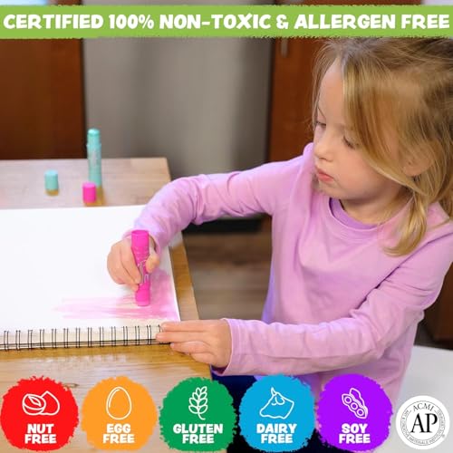 Kwik Stix Tempera Paint Sticks, 96 Count Class Pack in Rainbow Colors, Paint Sticks for Kids, Washable, Quick-Dry, Non-Toxic, Allergen-Free