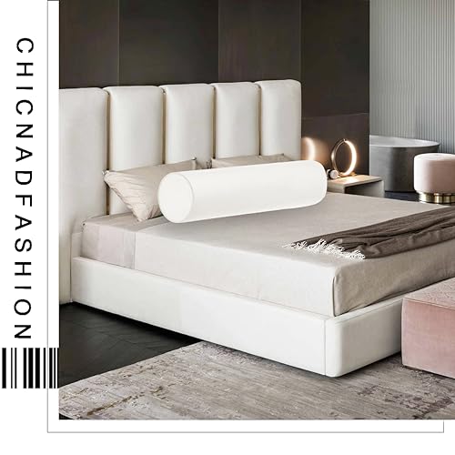 Memory Foam 16x6 Neck Pillows for Sleeping, Neck Pain Relief, Side Back Stomach Sleeper, Car or Office Chair Sofa,Support Cervical Pillow with Soft Velvet Pillowcase (Beige) - color: Beige, size: 16X6