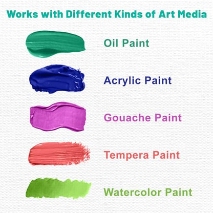 Canvas Boards 5-Pack 12"x16" – Flat Canvas Panels, Primed Polyester | Rigid Flat Panel, Acid-Free Primed Surface, Warp-Resistant Backing, Smooth Painting Texture, Ideal For Acrylic & Oil Painting