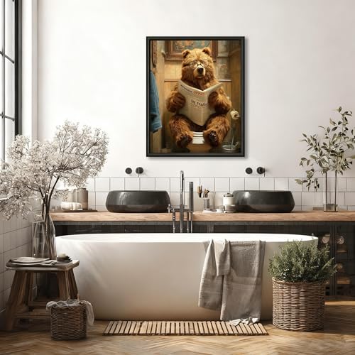Reivworl Beer Paint by Numbers Kit for Adults Beginner 16×20 inch | Beer Paint by Number Kits 16×20 inch, Crafts on Canvas with Gifts. - color: 04-Bear Frame