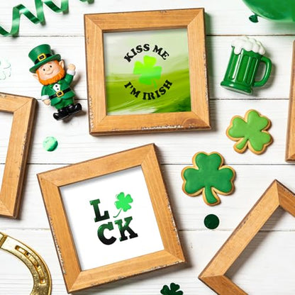 72 Pcs St Patricks Day Stencils for Painting Set, Reusable Shamrock Leaf Hat Beer Mugs Painting Templates - Stencil Crafts Drawing Templates for DIY Scrapbook, Home Wall Murals, Canvas Wood Signs - style: St Patricks Day