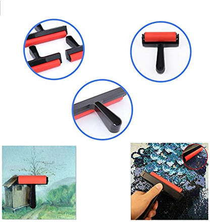 Rubber Roller, Diamond Painting Accessories, 4inch Rubber Brayer Roller for Printmaking Gluing Anti Skid Tape Construction