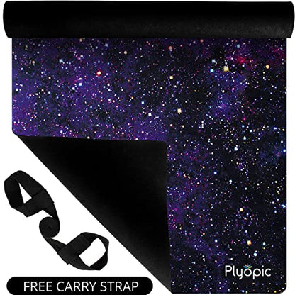 Plyopic All In One Yoga Mat | Luxury Sweat-Grip Mat/Towel Combo | Ideal for Yoga, Hot Yoga, Bikram, Pilates, Workout & Exercise | Eco-Friendly Natural Rubber - color: Nebulous