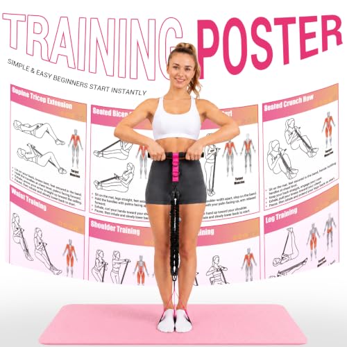 Adjustable Pedal Resistance Band with Handle, Poster, Carry Bag and 2 Tube