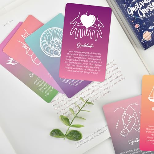 A ART·ZONE 52 Pcs Positive Affirmations Meditation Spiritual Self Care Cards Gifts, Set of 6, 9.7x6 cm Paper Prints - color: 6 Piece