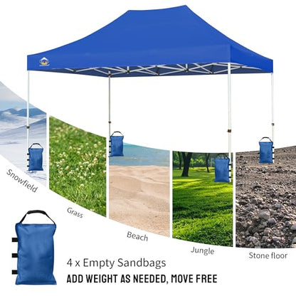 CROWN SHADES Sand Bags for Canopy Legs, 150 LBS, Blue (Unfilled) - color: Blue, size: 150lbs