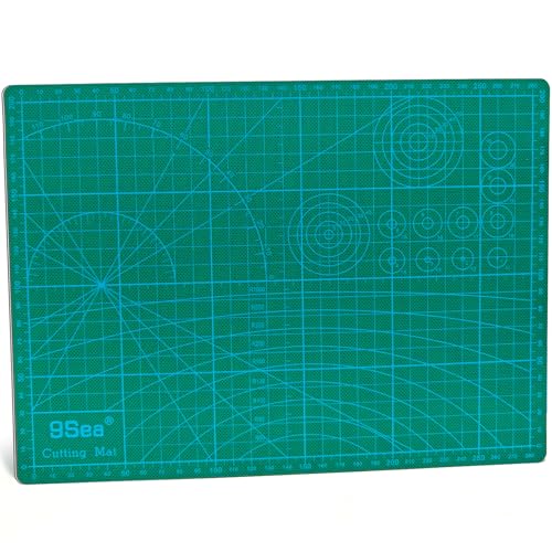 Self Healing Cutting Mat A2, 24 x 18 inch Green, Craft Cutting Board for Leather Crafts, Sewing, Quilting, Paper Cutting, 5-Ply Double Sided Rotary Cutter Mat, Ships Flat Not Folded - size: 23.6"L x 17.7"W