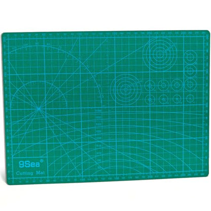 Self Healing Cutting Mat A2, 24 x 18 inch Green, Craft Cutting Board for Leather Crafts, Sewing, Quilting, Paper Cutting, 5-Ply Double Sided Rotary Cutter Mat, Ships Flat Not Folded - size: 23.6"L x 17.7"W
