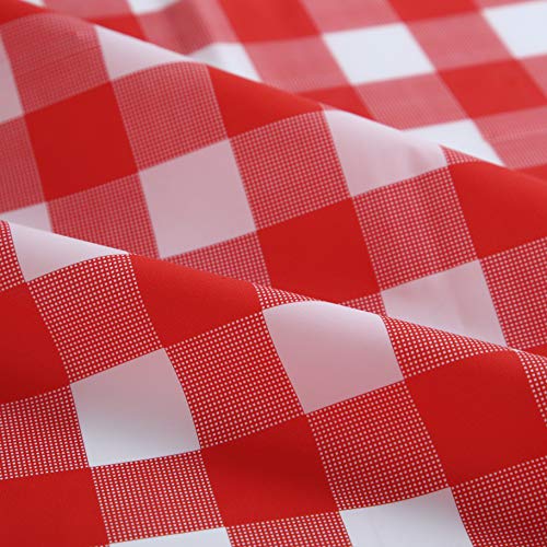 Eleclassi Black Gingham Checkered 12 Pack Premium Disposable Plastic Tablecloth 54 x 108 in - Party Plastic Table Cloth Disposable Tablecloth for Rectangle Tables Up to 8 Ft - Plastic Table Cover - color: Black Checkered, size: 12 Pack Rectangle
