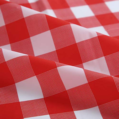 Eleclassi Black Gingham Checkered 12 Pack Premium Disposable Plastic Tablecloth 54 x 108 in - Party Plastic Table Cloth Disposable Tablecloth for Rectangle Tables Up to 8 Ft - Plastic Table Cover - color: Black Checkered, size: 12 Pack Rectangle
