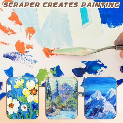 15Pcs Pallet Knife for Acrylic Paint Stainless Steel Painting Knives Set | with Wood Handle Palette Knife Set Drawing Scraper Oil Painting Accessories Paintings Knives for Art Canvas Draw Color Mixing