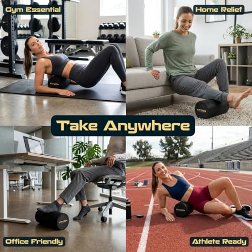 Fitizen Foam Roller – Muscle Massage Rehab Stiff Back Pain Physical Therapy Deep Tissue Firm Exercise Equipment Home Gym Stress Yoga Pilates for The Fit Citizen by FitNation - style: Small - 12 x 6 Inches