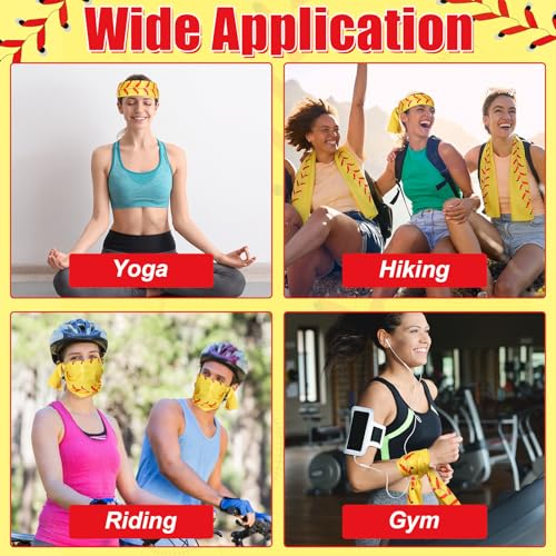 Lonfliness 18Pcs Baseball Cooling Towels 38x12 Inch Breathable Chilly Softball Baseball Microfiber Ice Towel Fast Drying Sport Team Gift for Player Coach Gym Workout Biking Running Yoga (Softball) - color: Yellow
