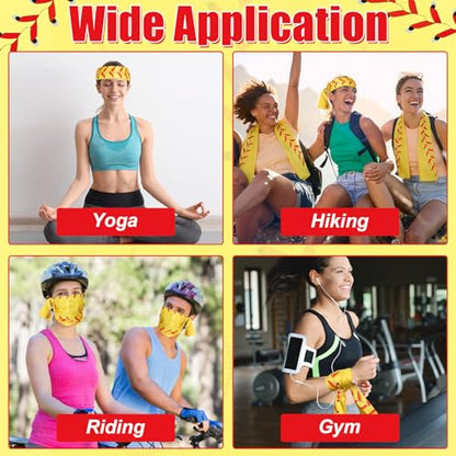 Lonfliness 18Pcs Baseball Cooling Towels 38x12 Inch Breathable Chilly Softball Baseball Microfiber Ice Towel Fast Drying Sport Team Gift for Player Coach Gym Workout Biking Running Yoga (Softball) - color: Yellow
