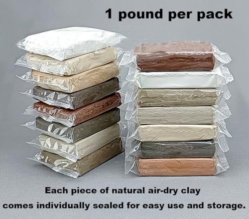 6 lb Terracotta Natural Air-Dry Clay for Pottery;Ideal for Wheel Throwing,Hand Building,Sculpting - style: Terracotta 6 LB