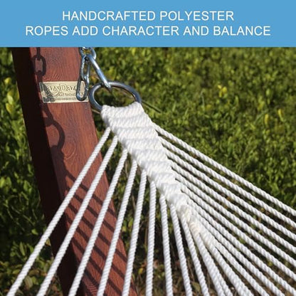 Lazy Daze 12 FT Double Hammock with Spreader Bar for Outside, Burgundy | 2 Person Heavy Duty Hammock with Detachable Pillow and Carabiners for Outdoor Backyard Poolside, 450lbs Weight Capacity - color: Burgundy