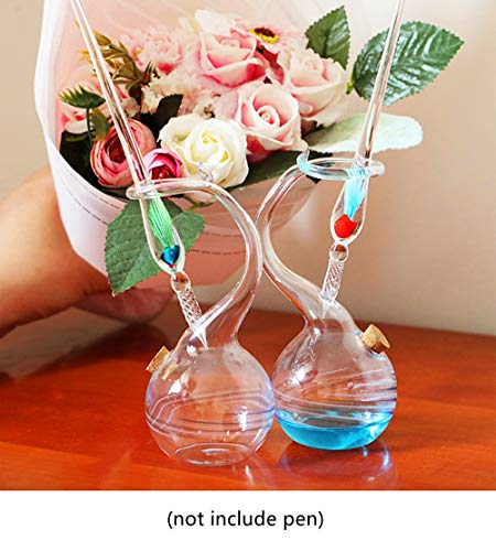 Earlyred Glass Dip Pen Washing Holder Crystal Inkwell Signature Fountain Pen Seat Office Student Graduation Birthday Present Gift (Penholder only)