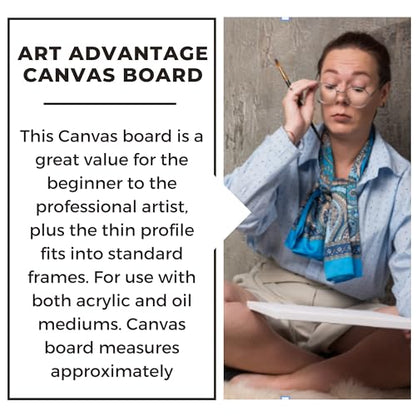 Art Advantage 11-Inch by 14-Inch Canvas Board, 3-Pack (1230-11) - size: 11-inch x 14-inch, 3 Pack