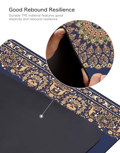 nuveti Suede TPE Yoga Mat High Density Non Slip Yoga Mats with Carrying Bag,72"x32" Extra Thick 8MM Exercise & Workout Mat for Yoga, Pilates and Fitness - color: ZuiWei