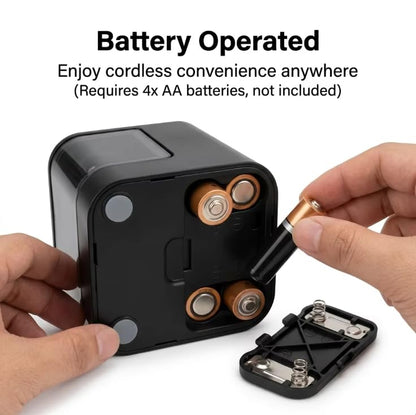 Dual Power Electric Pencil Sharpener, Dual Hole for Standard &Jumbo Pencils | Portable Sharpener with Auto-Stop Safety for Kids, Students, Artists, Office & School, Battery(NOT included) or USB Operated