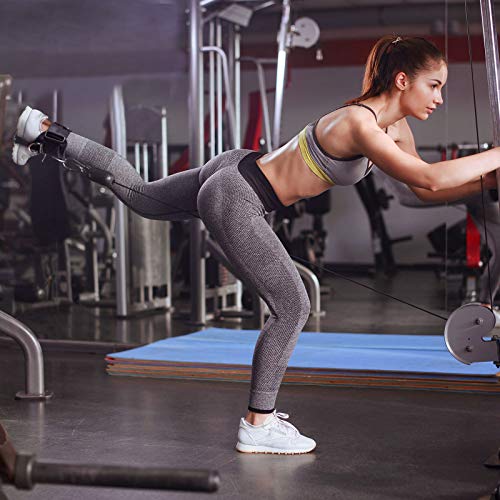RitFit Kickback 발목 스트랩 패딩 발목 스트랩, 케이블 기계용, 강력한 후크 및 루프, 강화된 3 D링, 조절 가능한 편안한 핏 네오프렌 - 복근, 둔근 및 다리 운동을 향상시키는 프리미엄 발목 커프스 - color: 핑크