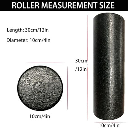 Hard Travel Size Back Roller, High Density Foam Roller for Exercise - color: Black