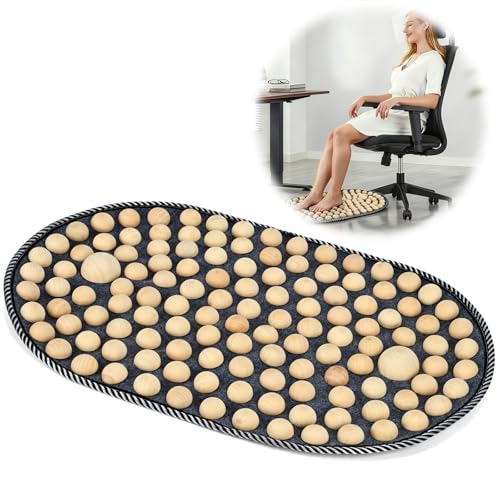 Wooden Acupressure Foot Massager Mat, Acupuncture Mat for Pain & Stress