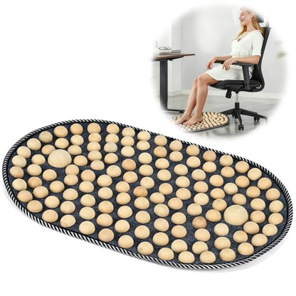 Wooden Acupressure Foot Massager Mat, Acupuncture Mat for Pain & Stress