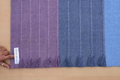 Jaipur Art & Rugs Cotton Yoga Rug - Eco-Friendly Hand-Woven Thick Mat (24”x72”x5mm) for Everyday Fitness at Home - Comfortable & Extra-Long - color: Multicolor 10
