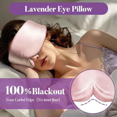 Lavender Heated Eye Mask Weighted Sleep Mask FSA-HSA Eligible Pink