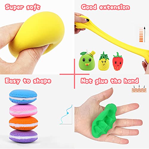 Xuyyicao 36 Colors Air Dry Clay,Magic Modeling Clay with Tools,Ultra Light DIY Modeling Clay for Kids,Children,DIY Crafts,Creative Art Crafts - color: 36-Colors
