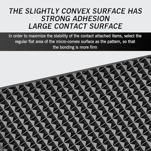 2 PCS Car Dashboard Anti-Slip Mat, 10.62" x 5.9" Grid Pattern High Temperature Resistant Washable Center Console Storage Mat, Double-Sided Self-Adhesive Accessories, for Most Cars (Black)