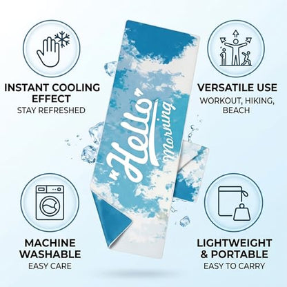 Microfiber Cooling Towel 12" x 40" - Instant Cooling Neck Wrap