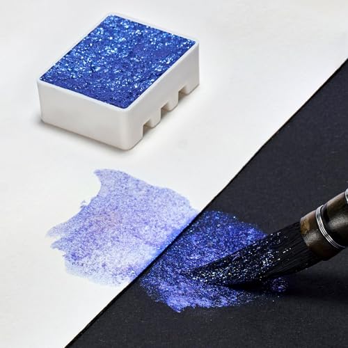 15 Color Super Glitter Watercolor Paint Set - Metallic & Shimmery for Art, Crafts | Easy to Load, Superior Adhesion, Quick Activation on Paper