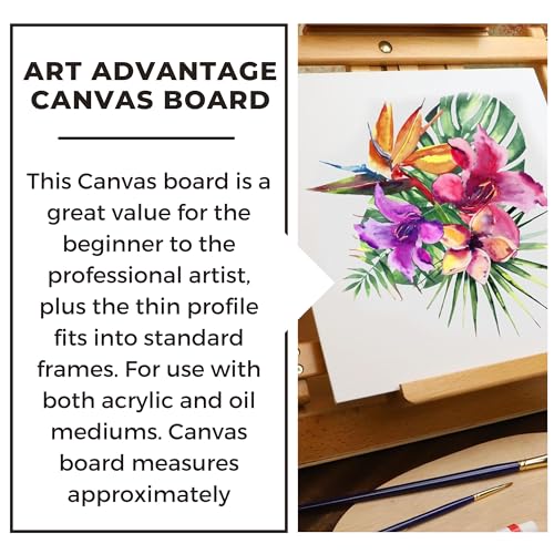 12-Inch by 12-Inch Canvas Board, 3-Pack (1230-1212) - size: 12-inch x 12-inch, 3 Pack