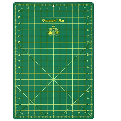 Omnigrid Self-Healing Cutting Mat - 12'' x 18'' Inch Precision Fabric Cutting Mat with Durable Surface for Quilting, Sewing & Crafts | Precision Fabric Cutting Mat with Durable Surface for Quilting, Sewing & Crafts - size: 18.8"L x 13.2"W