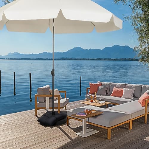 Sand Bags for Weight, 2 x 44 LBS Fillable Black SandBags | 800D Oxford Fabric Sand Bags for Umbrella Base, Outdoor Patio Umbrella Stand, Trampoline Legs(Without Sand)(2, black)