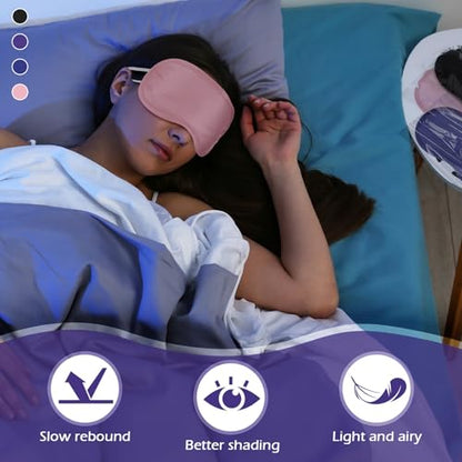 Tarpop 200 Pcs Eye Masks Adjustable Sleeping Mask, Multicolor - color: Black, Blue, Purple, Pink