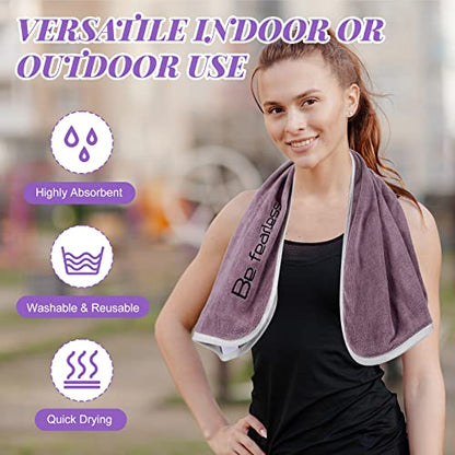 Peryiter 9 Pcs 9 Pcs Microfiber Gym Towels for Men and Women