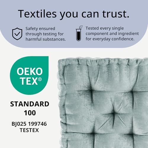 Intelligent Design Floor Pillow Large Meditation Cushion, 20x20 Aqua - color: Aqua